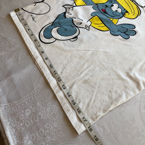 Zara Junior Girls Size 10 White T-Shirt The Smurfs Graphics Tee Short Sleeves - Picture 8 of 13
